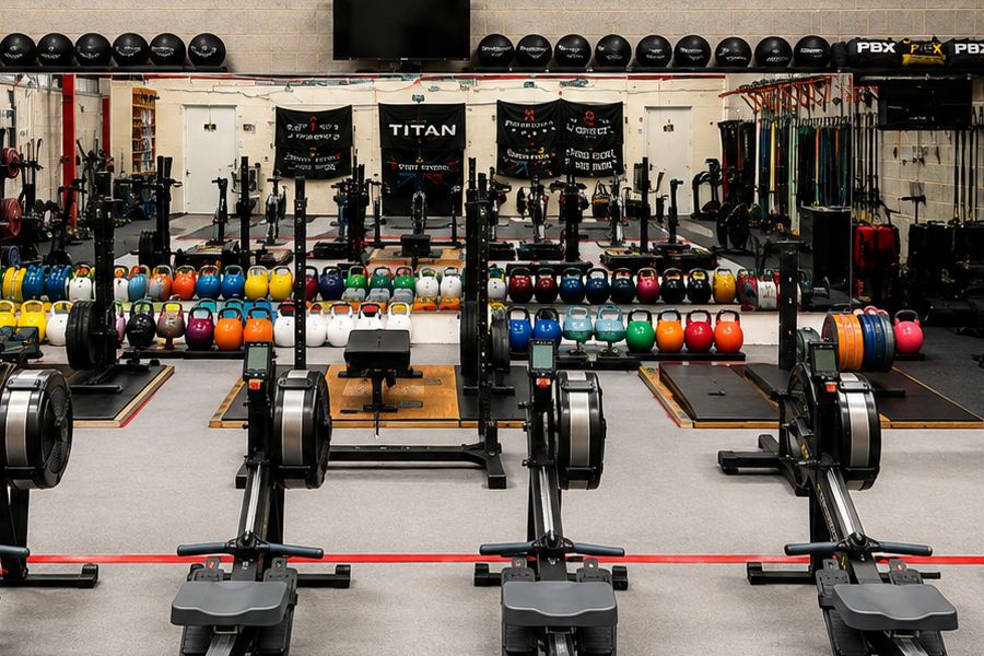 A lifting platform and bench with specialist equipment within reach